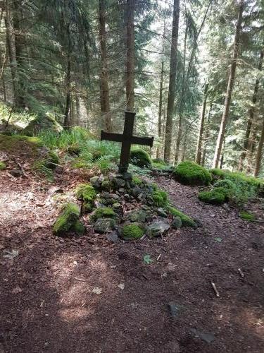 Kreuz mitten im Wald