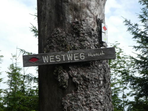 Altes Westweg-Schild