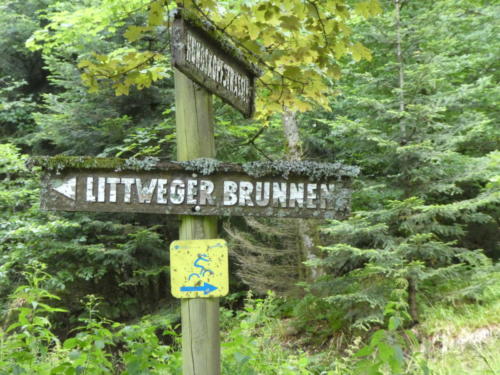 Wegweiser zum Littweger Brunnen