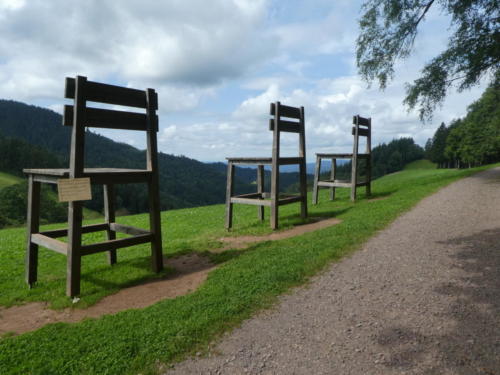 Große Stühle kurz vorm Harkhof