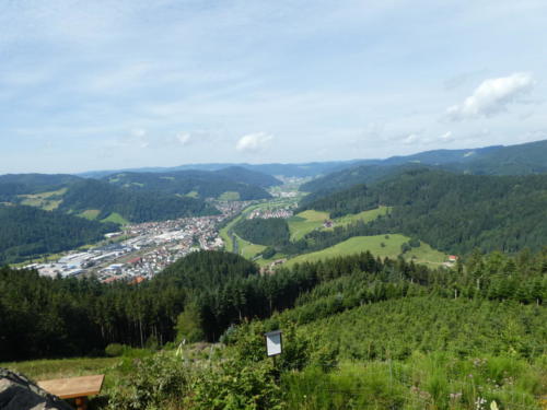 Blick vom Spitzfelsen auf Hausach